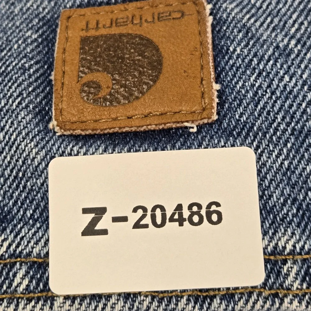 VINTAGE Carhartt Men Jeans 33X34 Blue Denim B18 DST Traditional Fit Y2K READ